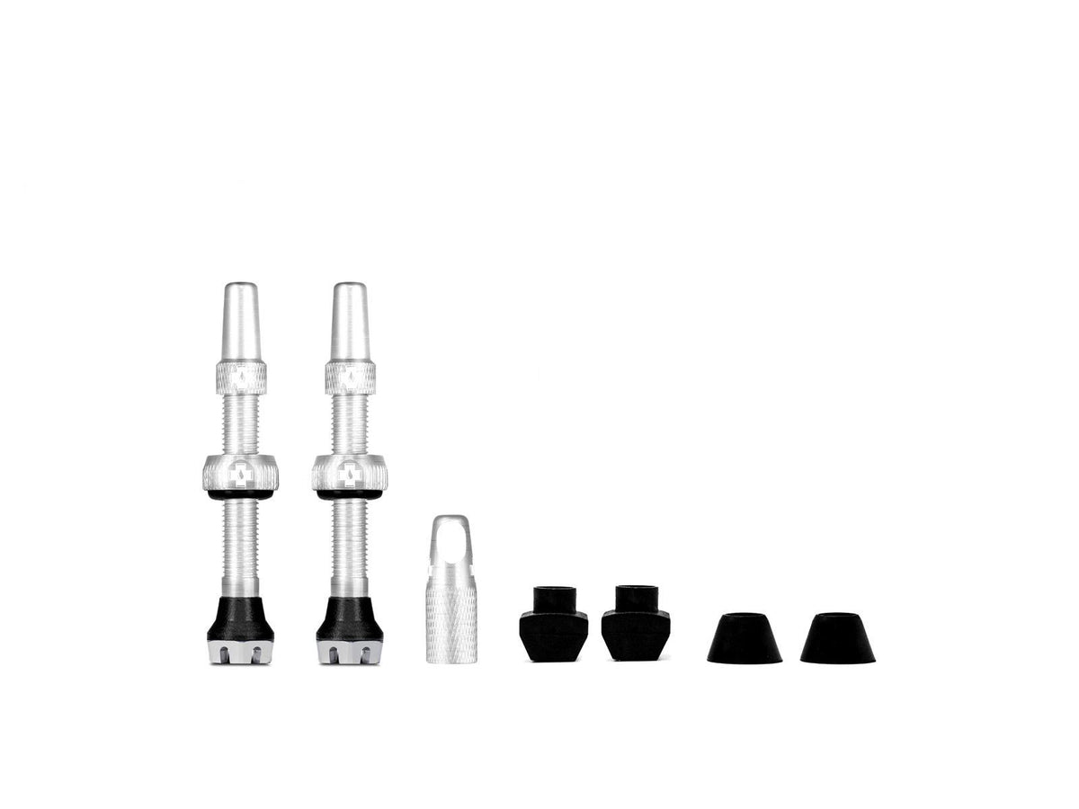 MUC-OFF Tubeless Valve Kit V. 2.0 44 mm - hopea tubeless-venttiilipari
