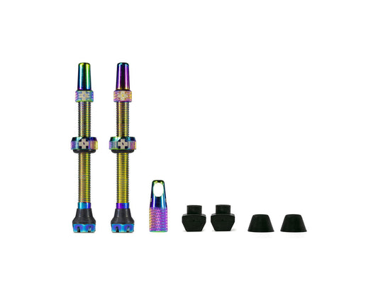 MUC-OFF Tubeless Valve Kit V. 2.0 60 mm - kirjava (Iridescent) tubeless-venttiilipari