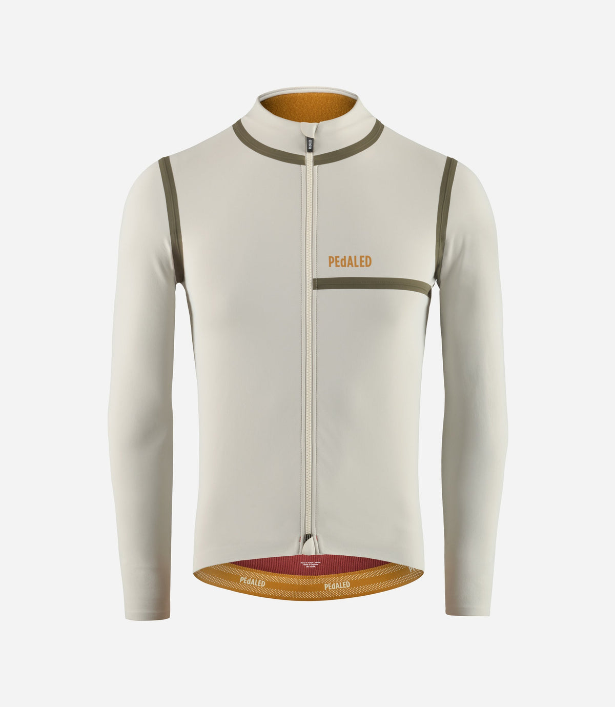 PEdALED ODYSSEY Waterproof Thermo Jacket Off White - lined rain jacket for cycling