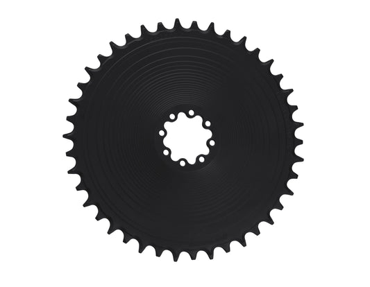 Garbaruk  MATTE BLACK AERO chainring for SRAM 8-bolt  - ovaali eturatas