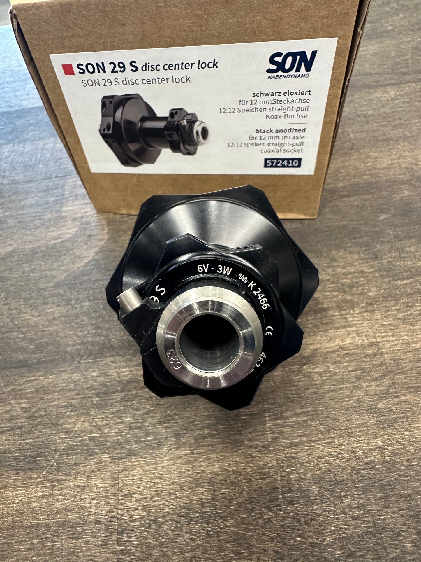 SON 29S Centerlock dynamo 24 pinnaa (12+12)