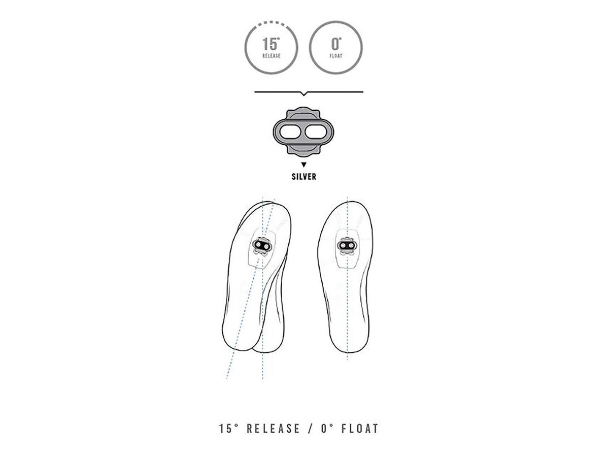 CRANKBROTHERS Cleat Standard Release (15° angle, float 0°) Silver