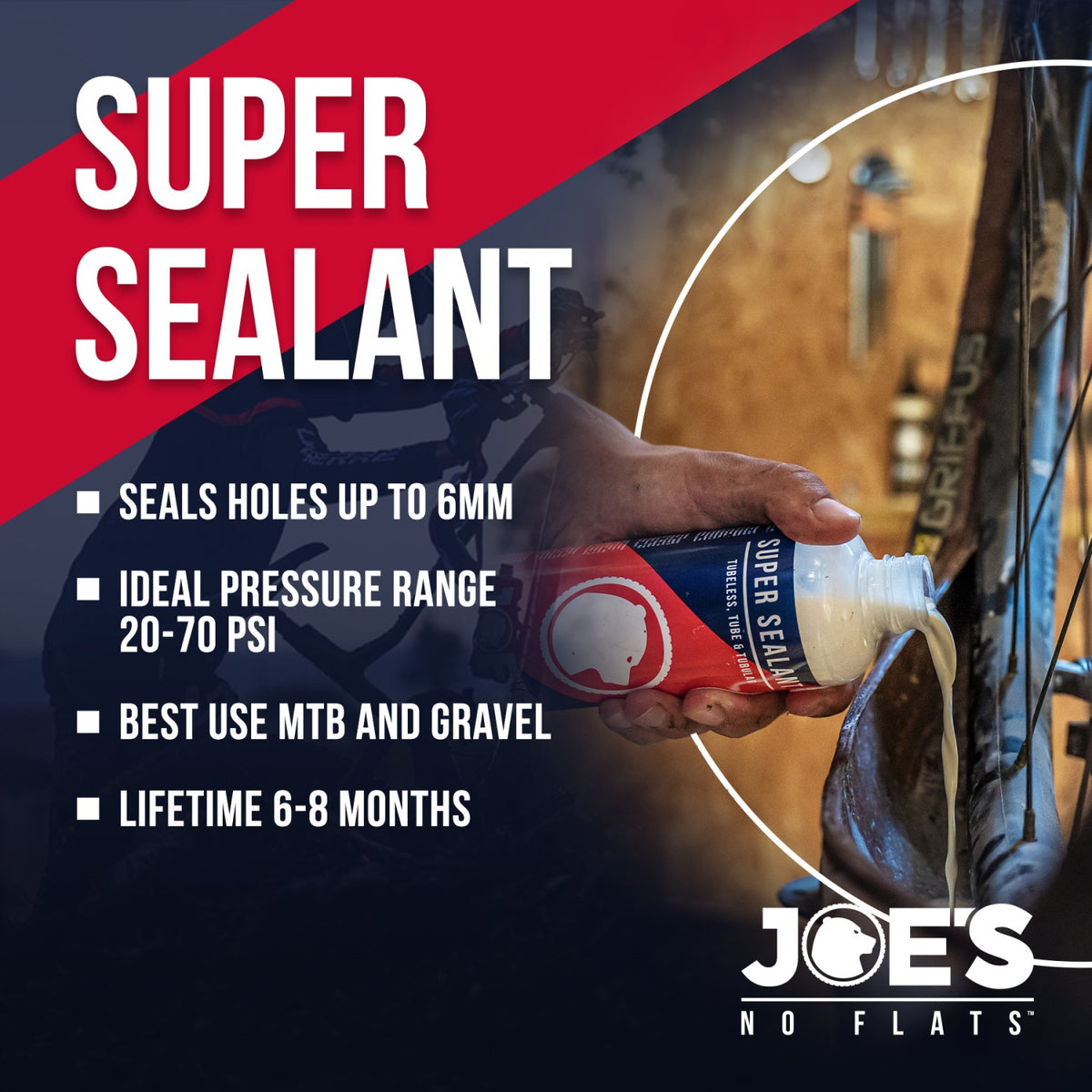 JOE'S Super Sealant 1000 ml - renkaan tiivistyslitku
